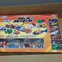 POPULAR PLAYTHINGS Magnetic Vehicles for Toddlers 1-3, Mix or Match Car Toys, 21 Piece Gift for Kids - Vehicles Orange, Standard