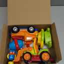 PREXTEX 2pk Remote Control Cars for 3-5 Year Old Boys - Truck & Tractor Toddler Toys