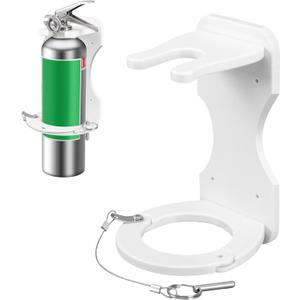 Fire Extinguisher Mounting Bracket Plastic Boat Fire Extinguisher Wall Mount Bracket, Marine Wall Holder Hange for Boat, Home, Car, RV, Mini Fire Extinguishers (White)