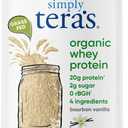 Simply tera's Organic Whey Protein Powder, Bourbon Vanilla - 12 Oz (EXP 06/03/28)