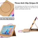 Cute Case for iPad 6th/5th Generation 9.7 inch 2018/2017,iPad Air 2 Case 2014, Slim Handbag Leather Protective Cover with Stand Hand Strap Pocket for Girls Woman Kids for iPad Pro 9.7,Pink