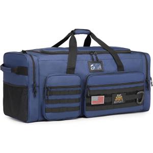 Extra Large Duffle Bag for Men, Heavy Duty Duffle Bag for Travel, Large Sports Gym Equipment Bag for Hockey Football Soccer Baseball Basketball & Team training (Blue)