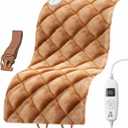 BOB AND BRAD Weighted Heating Pad with Far Infrared Therapy, FSA Eligible Electric Heating Pad for Back Neck Shoulder Pain Relief, Gift for Women Men, ETL Certified & HSA Eligible, 2.4lbs, 12"x24"