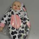BABESIDE Baby Doll Girl - 17-Inch Soft Body Realistic Baby Doll with Blue Eyes and Cow Outfit Lightweight Real Life Baby Dolls for 3+ 4 5 6 7 8 9 Years Girl Birthday Gifts, Pretend Play and Christmas