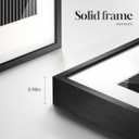Large Framed Boho Neutral Abstract Wall Art for Living Room, 3 Piece Black White Brown Prints Paintings Artwork for Walls, Modern Minimalist Geometric Pictures for Hallway Office Wall Decor 24x36 In