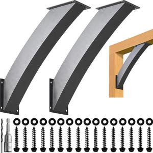 Heavy Duty 4" x 4"(Actual: 3.2''x3.2'') 45 Degree Angle Support Bracket, 2 Pcs Carbon Steel Pergola Post Bracket for Gazebos, Decks, Porches, Log Cabins and Other Wood Frame.