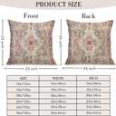 Boho Throw Pillow Covers 24x24 inch Set of 2,Boho Vintage Carpet Pattern Antique Ethnic Decor Double Sided Pattern Cushion Cover Soft Pillow Case Living Sofa Room Bed Square Pillow Cover