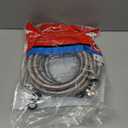 Washing Machine Hoses,4ft 90 Degree Elbow Washer Hoses,2pack  " Stainless Steel Braided Burst Proof Water Supply Lines Universal Fit to Hot and Cold Connector