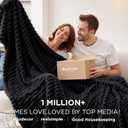Bedsure GentleSoft Twin XL Blanket for Couch - Cozy Soft Blankets for Women, Cute Small Fleece Throws for Girls, Black, 66x90 Inches