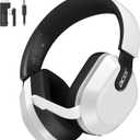 acer Wireless Gaming Headset for PS5/PS4, PC, Mac, 2.4GHz & Bluetooth 6.0 Gaming Headphone with Flip-to-Mute Mic, Lightweight Glasses-Friendly, 70H Battery - White