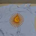 Womens ARGENTINA FLAG ARGENTINE SUN SOL DE MAYO V-Neck T-Shirt.L