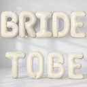 40 Inch Beige BRIDE TO BE Foil Balloons, Gaint Cream Bride Balloon Bachelorette Party Decorations, Large Ivory BRIDE TO BE Mylar Balloon Letter Banner for Engagement Bridal Shower Sign Hen Party Decor