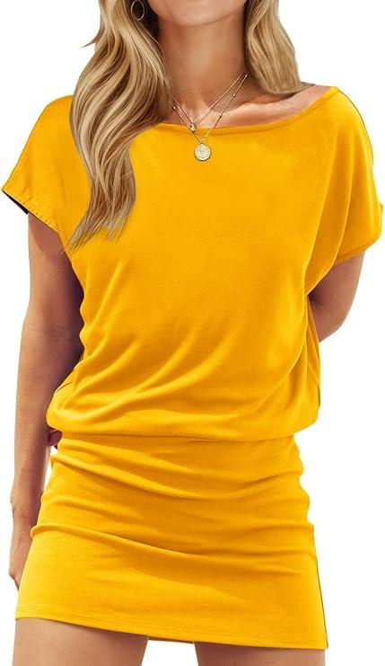 UNCLECAT Womens T Shirt Mini Dress 2026 Summer Casual Short Sleeve Beach Vacation Loose Fit Dresses