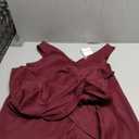 BeryLove Formal Wedding Guest Evening Midi Ruffle Dresses Prom Cocktail Party Mother of The Bride Dress (Medium, Burgundy)