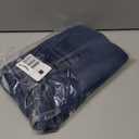 HOMEIDEAS Navy French Door Curtains Blue Privacy Blackout Door Curtains, 26 X 40 Inch Room Darkening for Glass Window, Thermal Insulated Tie Up Shades for Bedroom, 1 Panel