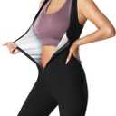 Sauna Suit for Women Sauna Vest Weight Loss 3 in 1 Waist Trainer Full Body Sweat Sleeveless Shirt Workout Running Gym 3XL