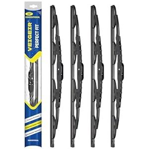 22 inch - 4 Pack Steel Frame Windshield Wiper Blades, Compatible with F150 2022-2009, Silverado 1500 2022-2000, Sierra 1500 2022-2019, RAM 1500 2015-2013 and More Conventional Front Wiper (Pack of 4)