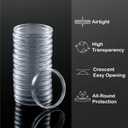 60 Pieces 40.6mm Coin Capsule Set, Includes 8 Sizes Adjustable Foam Gaskets and Storage Organizer Box, Coin Holders, Coin Collection Supplies