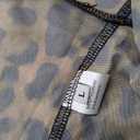Sexy Mesh Cheetah Print Top, Sheer Leopard Tie Front Tops for Women, Long Flare Sleeve Shirts, Going Out Outfits, L