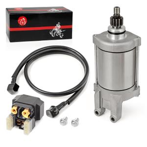 Starter Motor & Relay Compatible with Yamaha Raptor 660 660R YFM660R 2001 2002 2003 2004 2005 3SX-81890-00-00 3XF-81815-00-00 4XE-81940-12-00