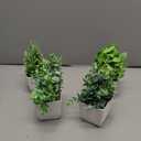 4 x Der Rose 4 Pack Fake Plants Mini Artificial Greenery Potted Plants for Home Decor Indoor Office Table Room Farmhouse Bathroom Decor
