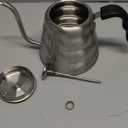 Barista Warrior Gooseneck Kettle for Pour Over Coffee and Tea with Thermometer for Exact Temperature, Precision Pour Drip Spout, Stainless Steel, Compatible with all Stove Tops (1.2 Liter, 40 fl oz)