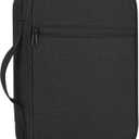 GERMUN Bible Cover with Durable Handle, Carrying Book Case Church Bag Bible, Protective with Zippered Pocket, Bible Study Accessories Supplies, Book Protector for Book Lovers, Black