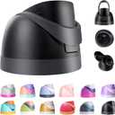 Pmiuccd Replacement Lid for Owala Freesip Water Bottle, One Button Water Bottle Top Lid Compatible with Owala Cap 16oz 24oz 32oz 40oz, BPAFreeBlack