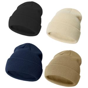 ENBAOHUI Baby Beanie Hat Newborn Winter Warm Knit Hat Kids Soft Beanie Cap Boys Girls Winter Warm Knit Hat Black/Grey/Beige/Khaki S (S)