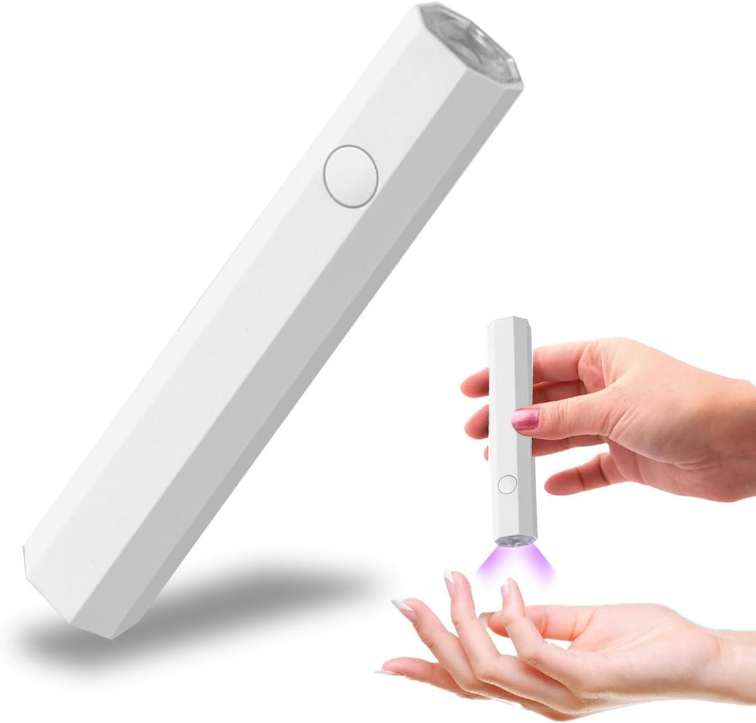 Ideal Swan Mini UV Light for Nails - Handheld Nail Lamp with Spotlight Bead Portable Mini Nail Dryer