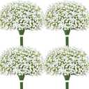 Yastouay 50 Pcs Babys Breath Artificial Flowers, White Baby Breath Flowers Artificial Bulk, Real Touch Fake Flowers Babys Breath Gypsophila for Wedding Home Party Bouquet Floral Arrangement Decor