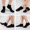 Heatuff 7 Pairs Womens Ankle Socks Athletic Cushioned Anti-Blister Running Low Cut Socks with Tab