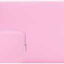RAINYEAR 14 Inch Laptop Sleeve Case Protective Soft Padded Zipper Cover Carrying Computer Bag with Accessories Pouch, Compatible with 14" Notebook Tablet Chromebook (Pink)