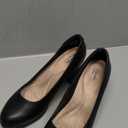 Clarks Womens Bayla Skip (9 Wide, Black Leather)