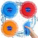 16 Pack Koiernr Splash Water Flying Discs, Kids Water Splash Toy, Beach Flying Disc Pool Toy, Soft Water Game Disc Outdoor Summer Beach Toys and Swimming Pool Toys for Kids and Adults