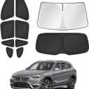 Canvcle Window Shades for 2016-2022 BMW X1 F48 Accessories Windshield Sun Shade Side Rear Window Cover Sunshade Sun Visor Shield Privacy Protection for Camping Keep Vehicle Cool Black 10PCS