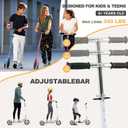 Kick Scooter for Ages 6+, Kids, Teens & Adults. Max Load 240 LBS. 8IN Big Wheels for Kids, Teens & Adults, 3 Adjustable Levels, White