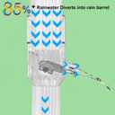 Downspout Diverter, Rainwater Diverter Fits for 3"x4" Oversize Downspout and 2"x3" Downspout, Rainwater Collection System with Adjustable Valve, Diverts Water into Rain Barrel, 4ft. Hose