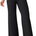 YEOREO Workout Leggings Womens No Front Seam Straight Leggings High Waist Buttery Eddiy Gym Yoga Pants, Black, M