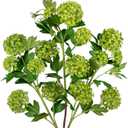 DILATATA Faux Hydrangea Flowers 31" Green Artificial Hydrangea Spray with 5 Flower Heads, 3 Per Bag.Faux Hydrangeas Plastic Flowers Fake Hydrangeas for Indoor Outdoor Wedding Table Centerpieces Decor