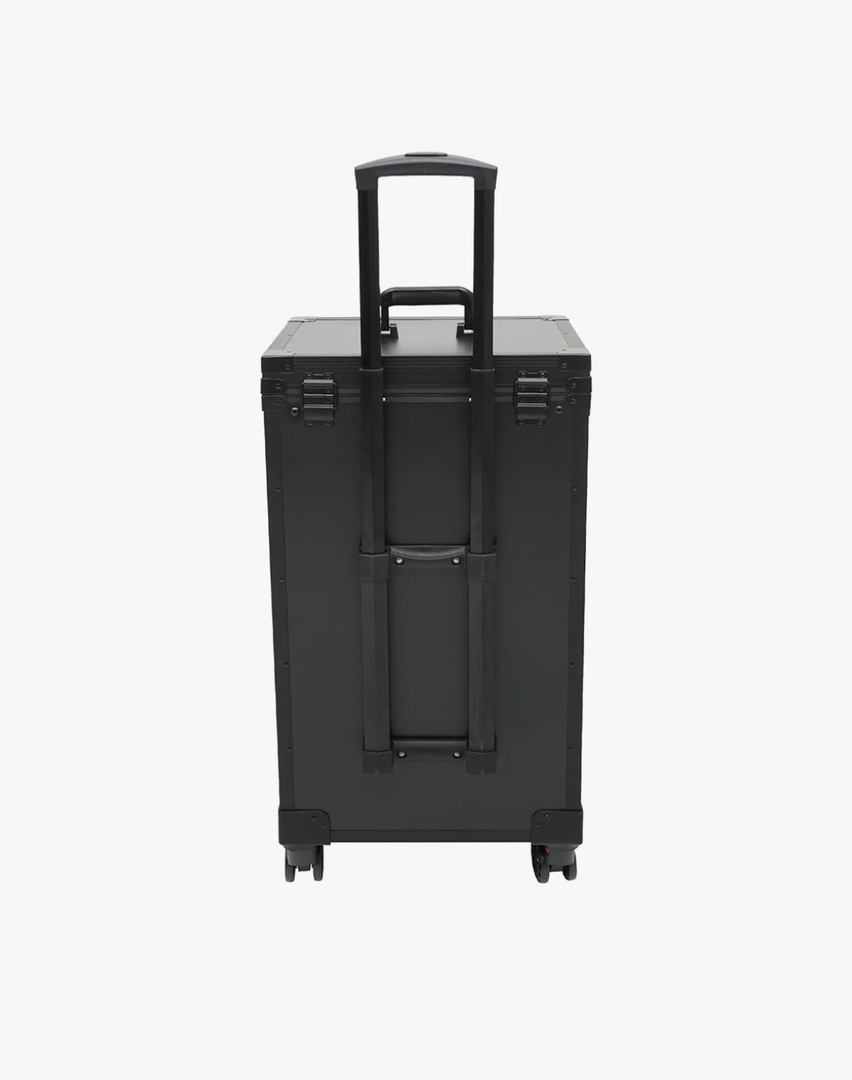 Professional 4-Drawer Rolling Makeup Case - Extra Large, Portable & Durable Cosmetic Train Case for Makeup Artists & Hairstylists with Multiple Compartments