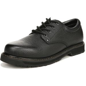 Dr. Scholl's Shoes Men's Harrington II Slip Resistant Work Oxford,Black Leather,9 Wide