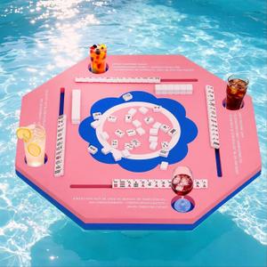 Brobear Floating Table for Pool,32 Inch Waterproof Double Sided Game Tray
