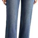 Astylish Women's Wide Leg Jeans High Waisted Stretchy Straight Leg Jeans Loose Trendy Denim Pants with Pocket (12, Blue)