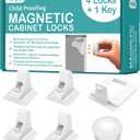 SKYLA HOMES Magnetic Cabinet Locks Baby Proofing Child Safety - The Safest Quickest and Easiest Multi-Purpose 3M Adhesive Child Proof Latches, No Screws or Tools Needed (4 Pack)
