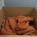 NEXHOME PRO Terracotta Burnt Orange Duvet Cover Set Queen Size Linen Textured Organic Natural 100% Washed Cotton Duvet Cover Caramel 3 Pieces Bedding Set with Zipper Closure Soft (No Comforter)
