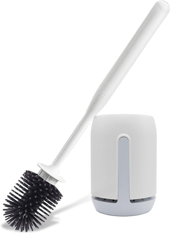 RV Toilet Bowl Brush and Holder, Ventilated Toilet Cleaner Brush with Long Handle and Flexible Bristles, Wall Mount for Motorhome Travel, Travel Trailers, Camper
RV Toilet Bowl Brush