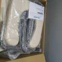 Drop Arm Bedside Commode, Commode Toilet with Padded Seat and Backrest, 400lbs Capacity, 6.3QT Removable Bucket and Splash Guard, Adjustable Height Portable Toilet for Adults, Beige