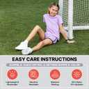 Girls Clothing Sets Tagless Loose Athletic Performance Crew Neck T-Shirt and Short Outfits Size 5-14 (4 Piece Set) (7-8)