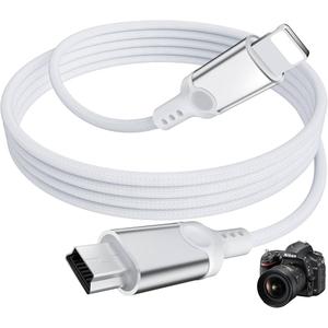 APAPATEK for Lightning to Mini USB OTG Cable for Camera Canon D and Nikon D Series. Import Photos, Videos for iPhone 14/13/12/11/XR, Nylon Braided 3.3ft - for Camera to Phone/Pad Only